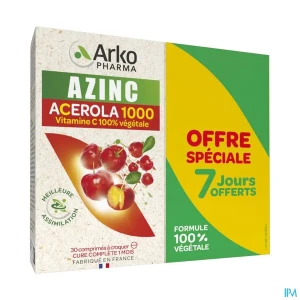 Arkopharma azinc vegetal acerola 1000 comprime 30 x2 | Aesiel