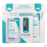 Cerave routine anti-bouton (gel moussant anti-imperfections+soin concentre anti-imperf) 236ml + 40ml | Aesiel